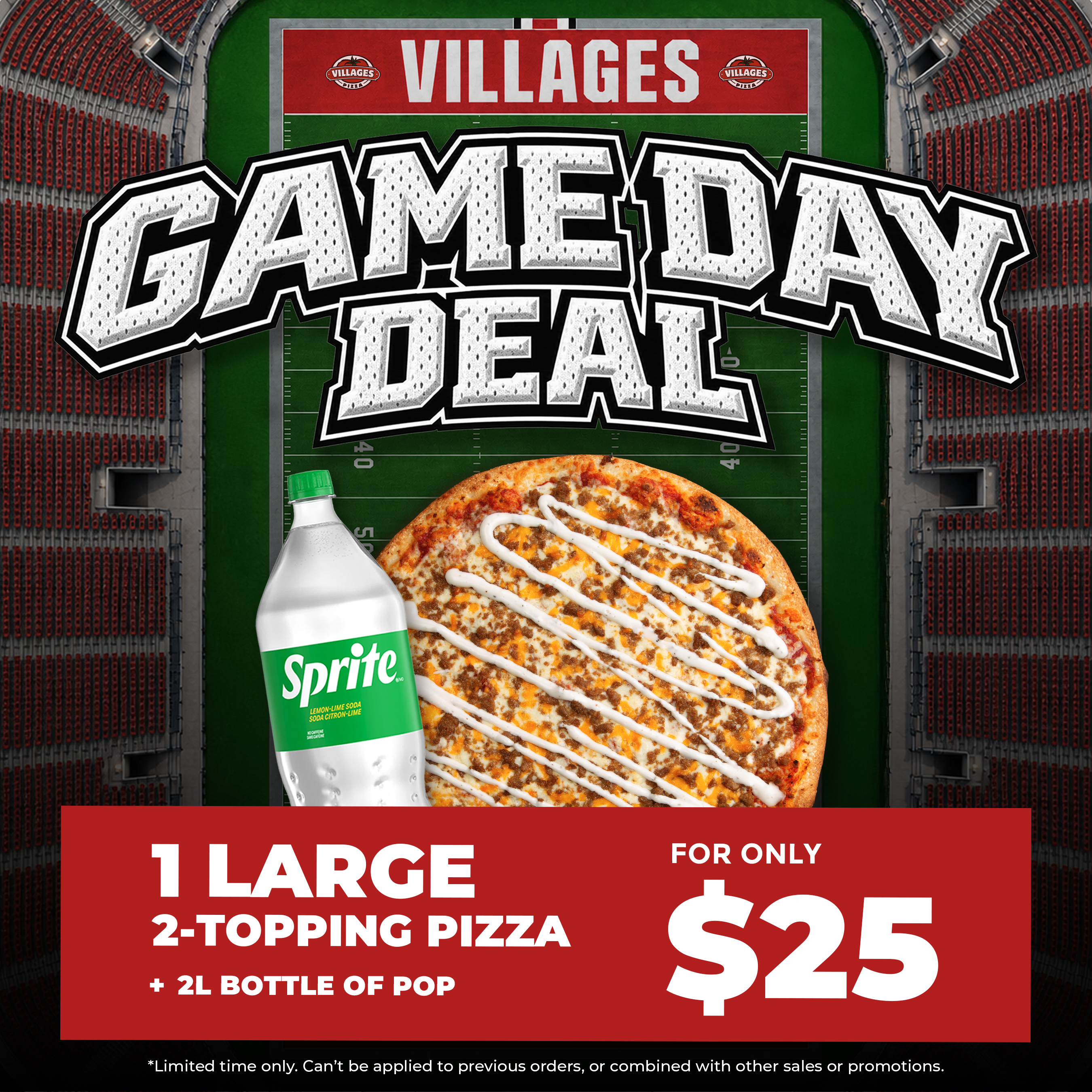 Villages Pizza Game Day Deal Homepage Banner