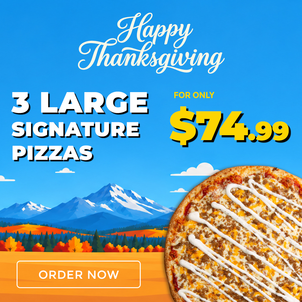 Villages Pizza Thanksgiving Promotion Homepage