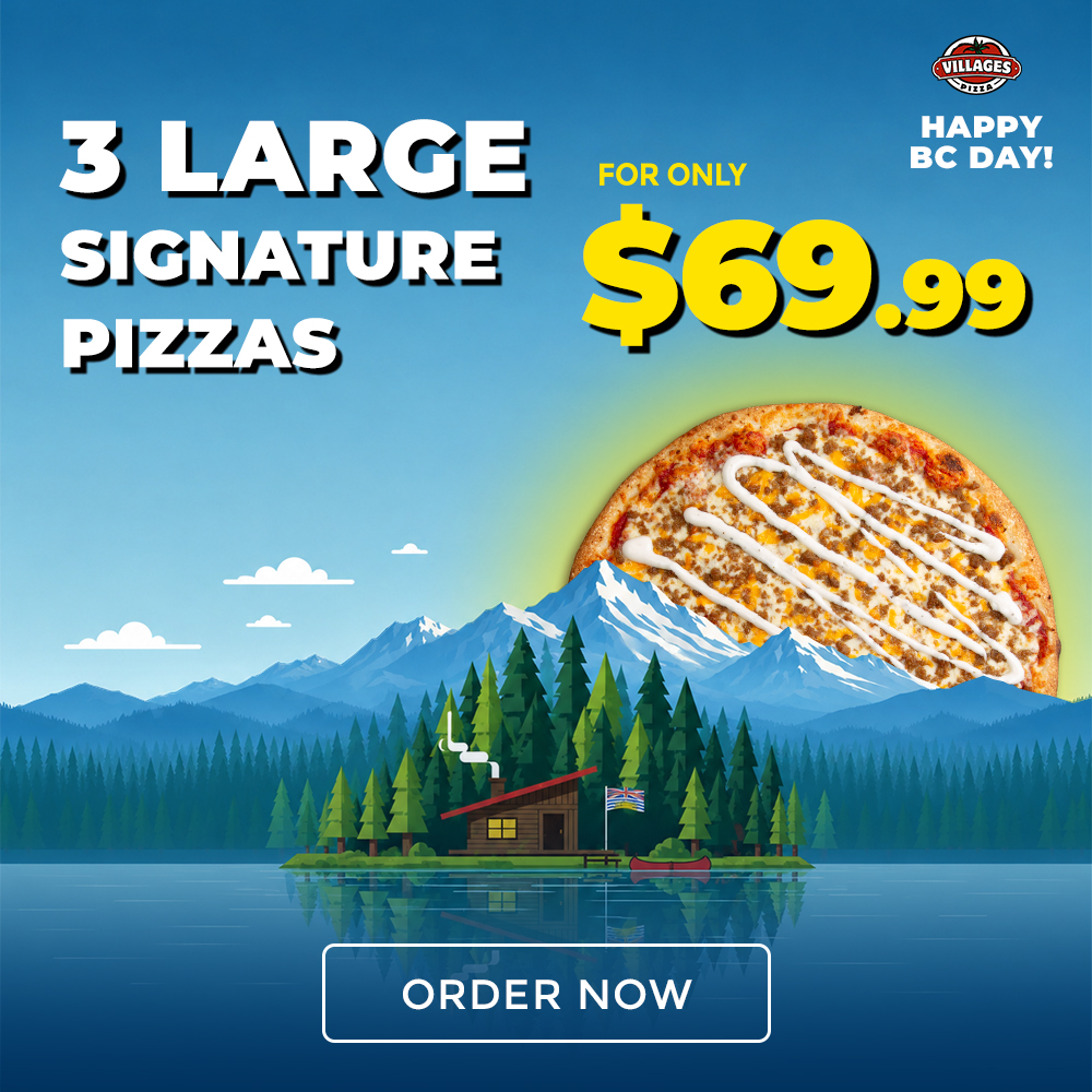 Villages Pizza 3 Large Signature Pizza Deal