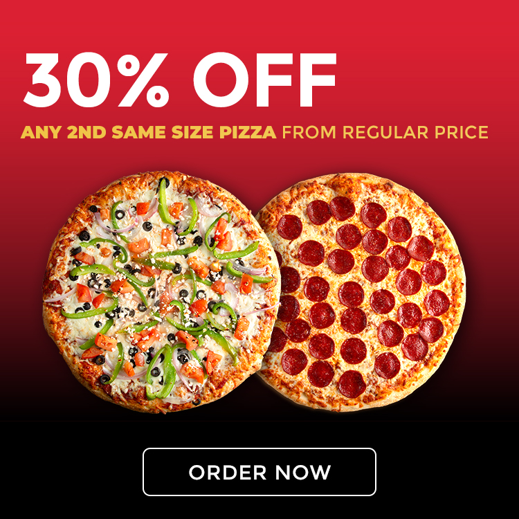 Villages Pizza 30% Off 2nd Pizza Deal