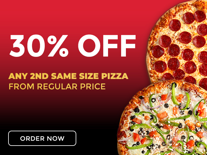 Villages Pizza 30% Off Second Pizza Deal