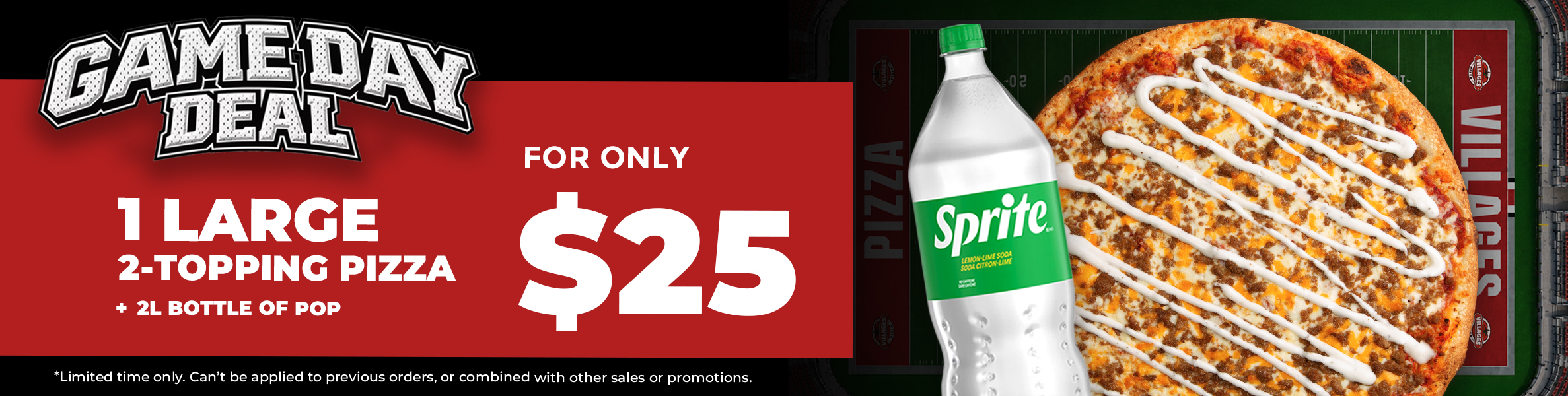 Villages Pizza Game Day Deal Order Page Banner