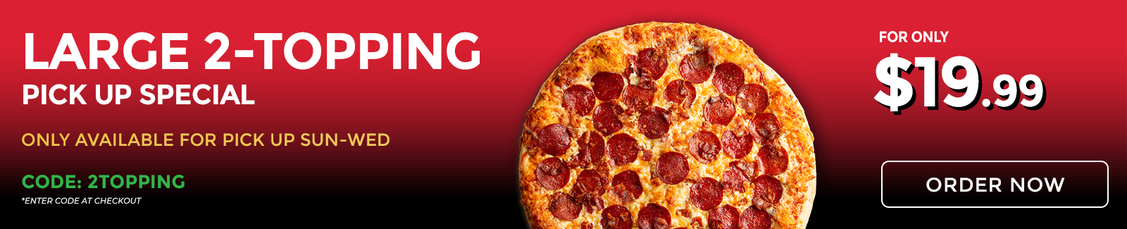 Villages Pizza Large 2 Topping Pizza Deal Menu